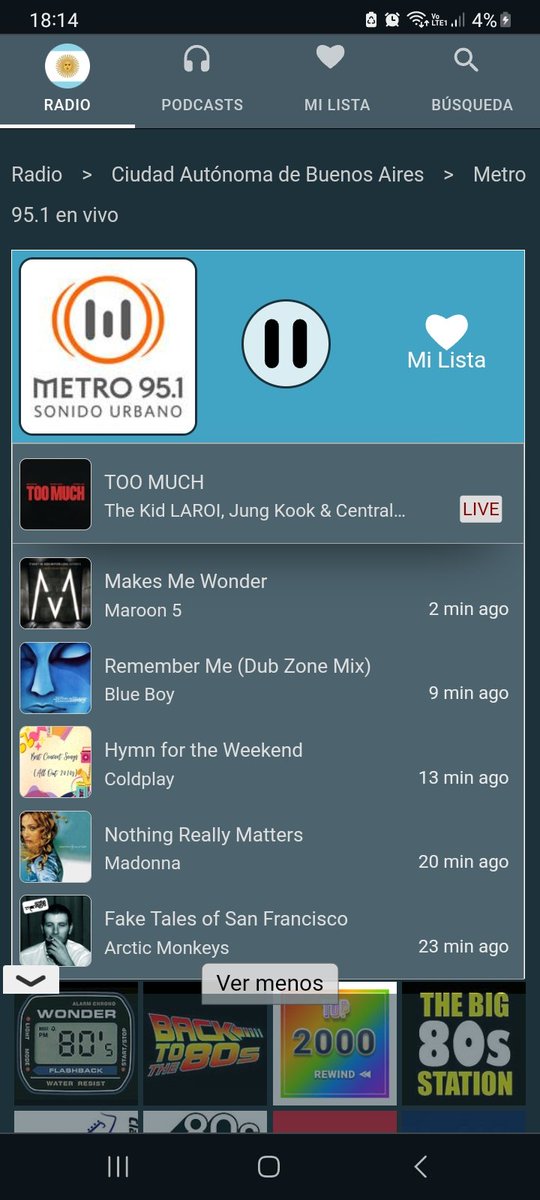 Que playlist para este día! Amigos de @Metro951 ! #TooMuch #JUNGKOOK (@bts_bighit ) #TheKidLaroi!