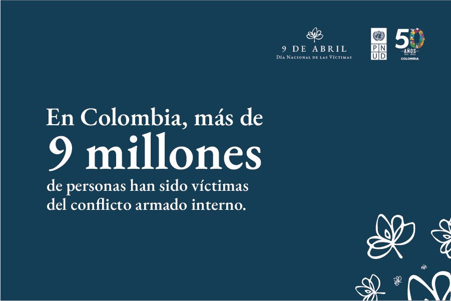 #HoyLasVíctimas son agentes de cambio que transforman realidades en sus territorios. En Colombia 🇨🇴, existen más de 9 millones de víctimas. Son el 18% de la población total. Ellas están construyendo un país de oportunidades y desarrollo para todos(as).