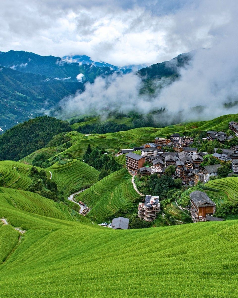 The Longji Rice Terraces in Guilin, China 🇨🇳 #tuesdayvibe