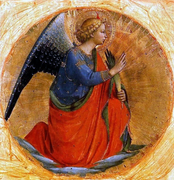 Fra Angelico Perugia Triptych, Angel of the Annunciation, c.1437