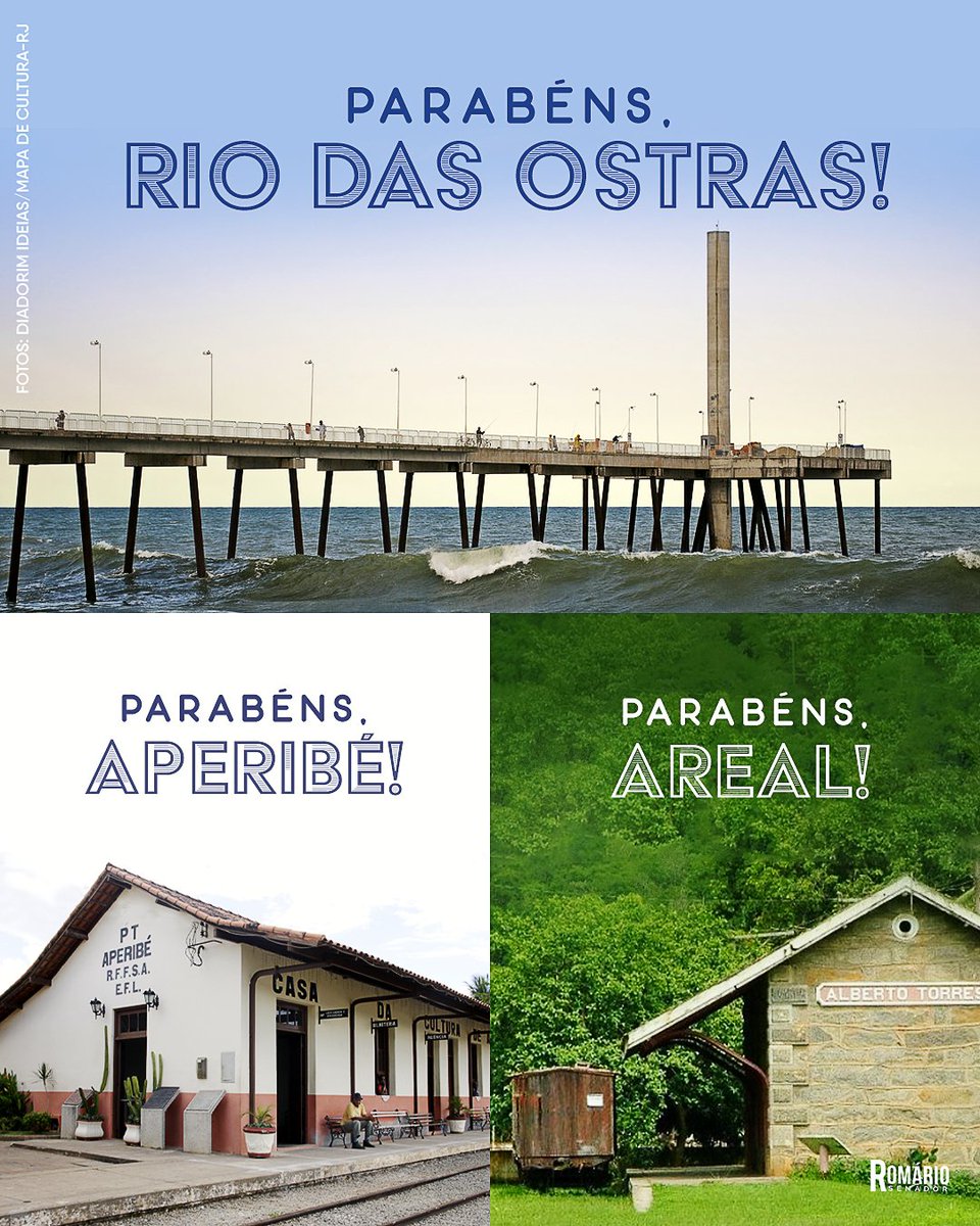 Hoje é aniversário de Rio das Ostras, Aperibé e Areal. Parabéns aos moradores! 👏🏾👏🏾👏🏾