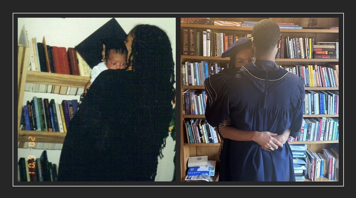 I’m in my feels this week as I return to Spelman to receive an honorary doctorate of science. In 2001, a week before I graduated I squeezed this precious child into the world, so I made him dress up in my doctoral robe for a full circle moment.