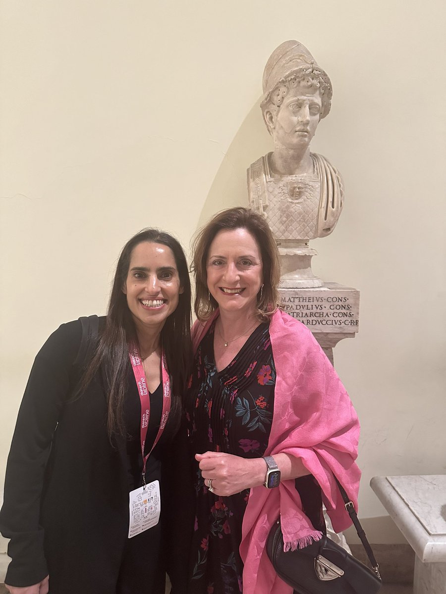 Efrat Shema and I touring the Capitoline Museum in Rome after Efrat’s exceptional talk! @humangenomeorg