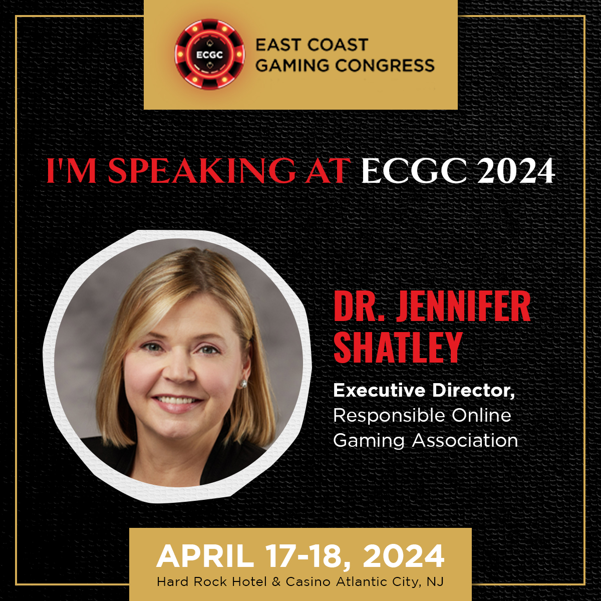 We are excited to announce that Dr. Jennifer Shatley, the Executive Director of #ROGA, will be speaking at @EastCoastGaming next week on the 'Responsible Gaming: Whose Responsibility?' panel.

Learn more here: loom.ly/flmfjuY

#responsiblegaming #ECGC