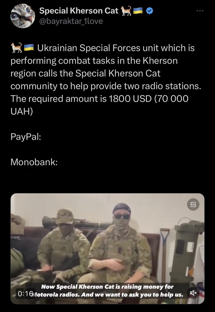 The fundraising for radio stations for the SOF unit is successfully completed thanks to your support 🫶 Reports on equipment delivery will follow.