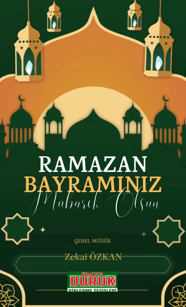 zekaiozkan's tweet photo. Ramazan Bayramınızı en içten dileklerimizle kutlar,
Sağlık, mutluluk ve huzur dolu bir bayram geçirmenizi dileriz.
Bayramınız Mübarek olsun.

Zekai ÖZKAN 
AksekiÖmerDurukTesisleri
Genel Müdürü https://t.co/1pom48RqHU