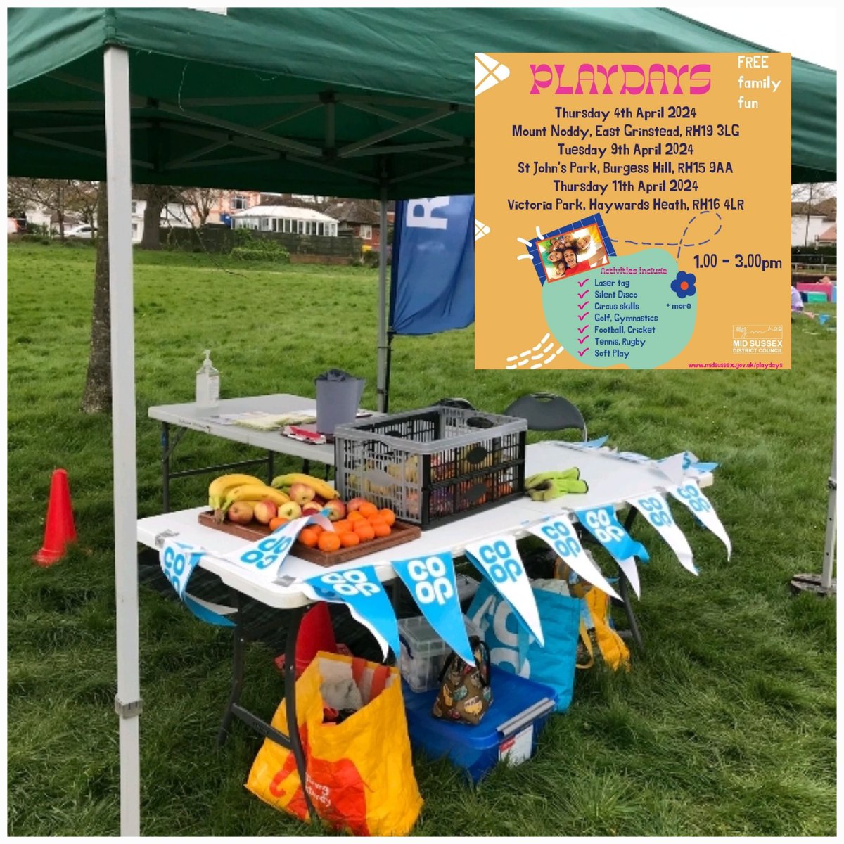 Thank you Kings Weald Store, Burgess Hill for supporting today's event.
319 attended despite chilly breezy weather - 144 under 8's, 58 over 8's and 117 adults 😀
Thank you Sally Blackmore &amp; the MSDC team - such wonderful holiday fun!
We are so delighted to support you!  <a href="/coopuk/">Co-op</a>