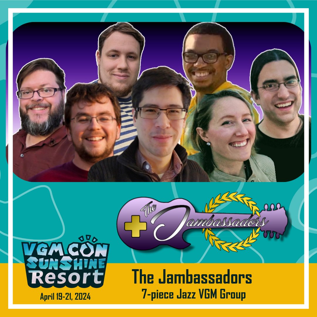 📣 DID YOU KNOW? 📣 Jamming isn't just happening in the VGM CON 2024: Sunshine Resort🏖️ Jam Space🤯 in fact, The Jambassadors, a 7-member Jazz Combo, will be jamming on VGM standards as hard-bop jazz🎷 breezy bossa novas🌬️ and laid-back funky grooves💃🕺