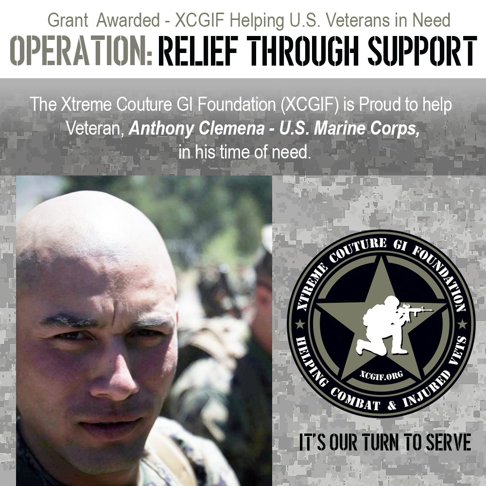 Operation: Relief Through Support:: With the support of our sponsors, donors & event participants we are able to continue the mission of providing emergent relief grants helping combat veterans like Anthony Clemena - U.S. Marine Corps in his time of need! #XCGIF #VeteranSupport