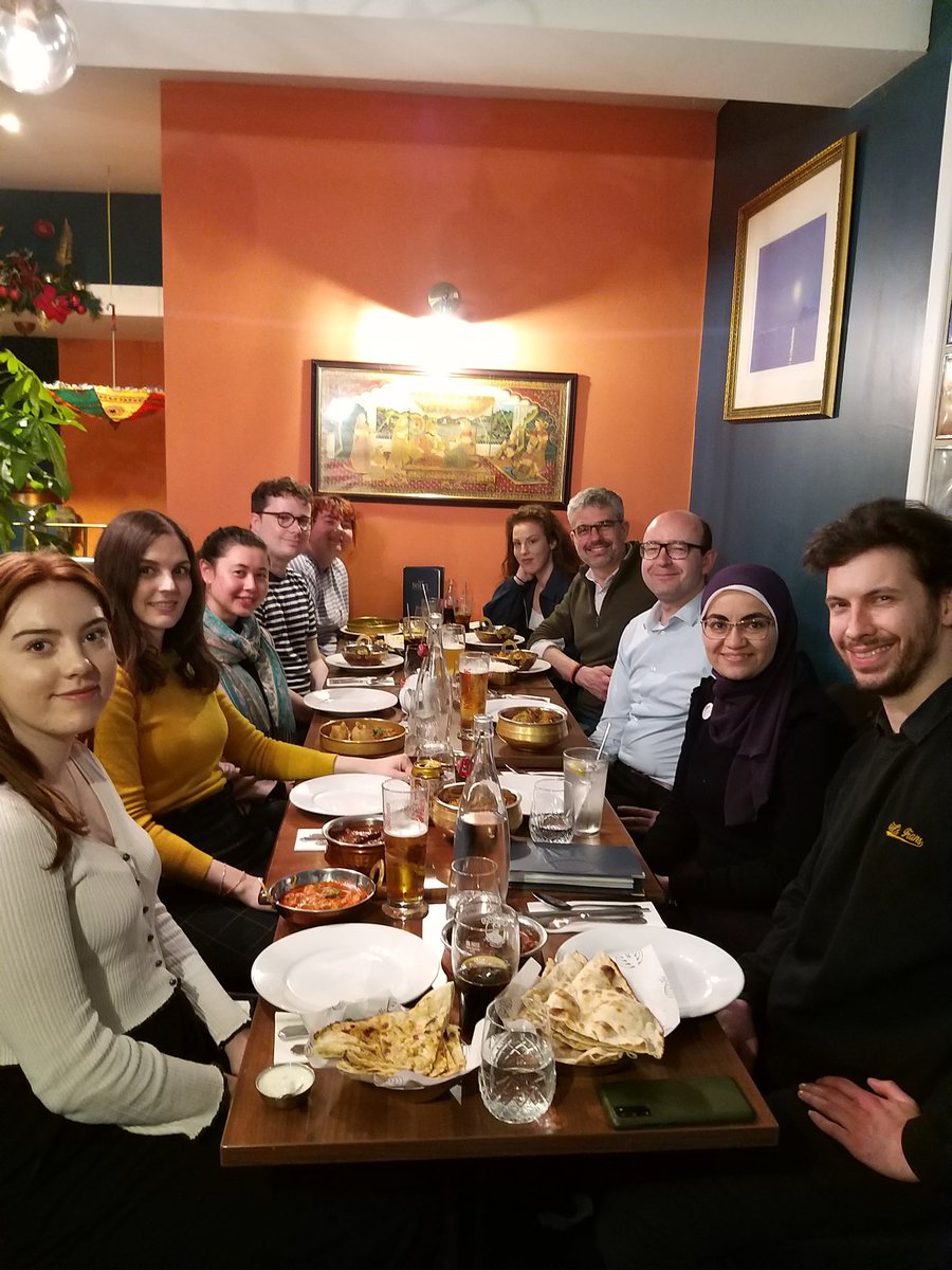 It isn't a conference without a delicious meal out with almost everyone @RobLaRagione @DrMarwa_Hassan @JamesAdamsUoS @AuroreC_Poirier @Whitehouse_UoS @Becky__Thomas and others 😋😊 #Microbio24