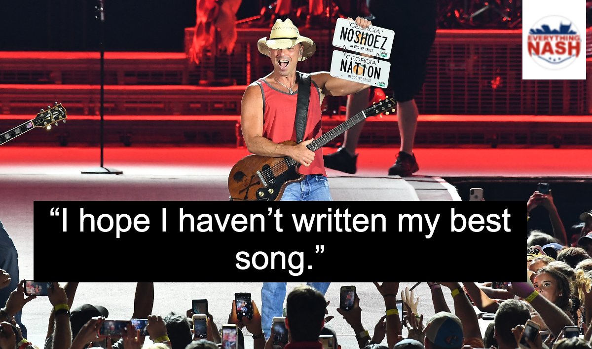 .@kennychesney believes his best days as a songwriter are still ahead of him.

tinyurl.com/et28uwak