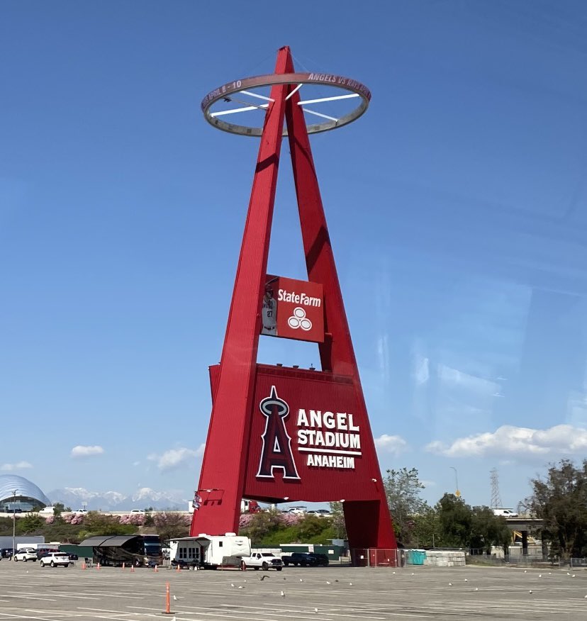 One more late night with the Rays tonight at Angels. Btw the Big A that’s in the parking lot at Angel Stadium was originally in the outfield back in the 1960s. Pregame with @ChrisAdamsWall at 9:00 and 1st pitch with @neilsolondz and I at 9:38. @RaysRadio @RaysBaseball @953WDAE