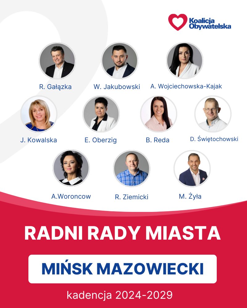 Radni Rady Miasta #MińskMazowiecki !!! To świetna ekipa! Super ludzie. Nie zawiodłam się na nich. Życzę burmistrzowi .@marjak owocnej współpracy z nowym składem klubu KO.