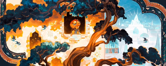 Hi #PortfolioDay ! I'm Meao and I like drawing cinematic landscapes and the color orange  