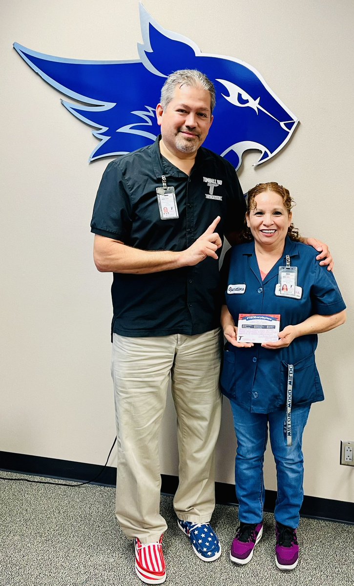 #TeamTomball has the BEST custodial leads. Thank you Ms. Sherry at TIS and Ms. Sara at WWJH for the support of our new hires. You are setting the bar for excellence and a collaborative culture! ❤️💙