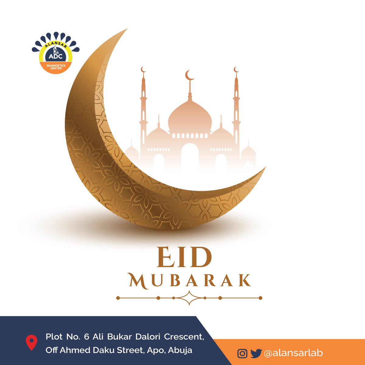 AlAnsarLab's tweet image. Eid Mubarak from Al-Ansar Diagnostics Lab! As we conclude #Ramadan, may Allah accept our #fasts, #prayers, and #gooddeeds. May this #Eid bring you and your loved ones immense #joy, #blessings, and #peace. Wishing you a wonderful celebration filled with #love and #unity.