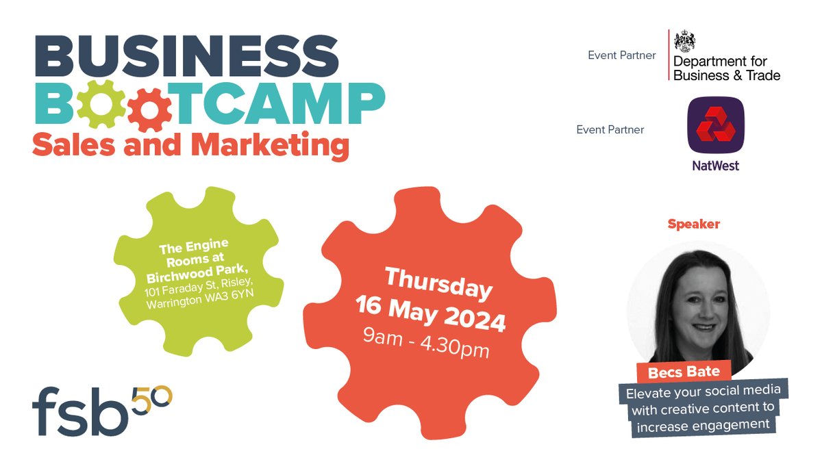 Session one of our Business Bootcamp will be packed full of tips and advice on all things social media! What you should be posting, where to find content, examples of content that gets good engagement and a great reach 🚀 🔗 go.fsb.org.uk/48wqksC #FSBbootcamp