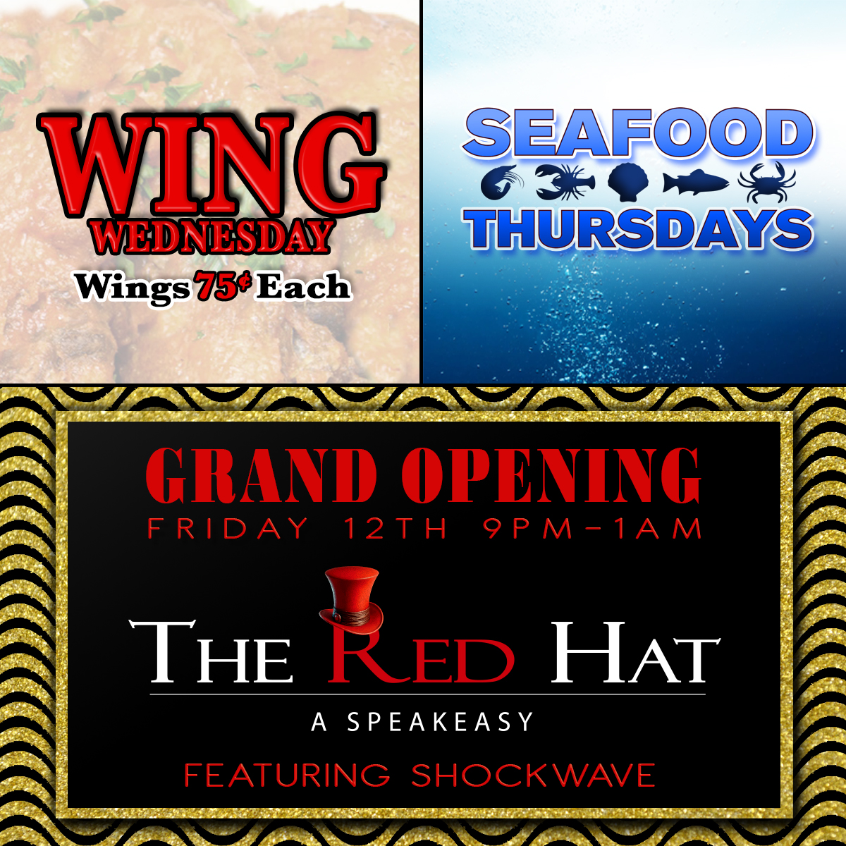 Delectable WINGS WEDNESDAY and mouthwatering SEAFOOD THURSDAYS from 4 - 8 PM.
 
The RED HAT grand opening is Fri starting at 9 PM.

#SeafoodFeast #SeafoodSupper #SeafoodSplash #winchesterfood #middletownva #winchesterfoodie #chillinight #waysideinn #WingWednesdays #WingLovers