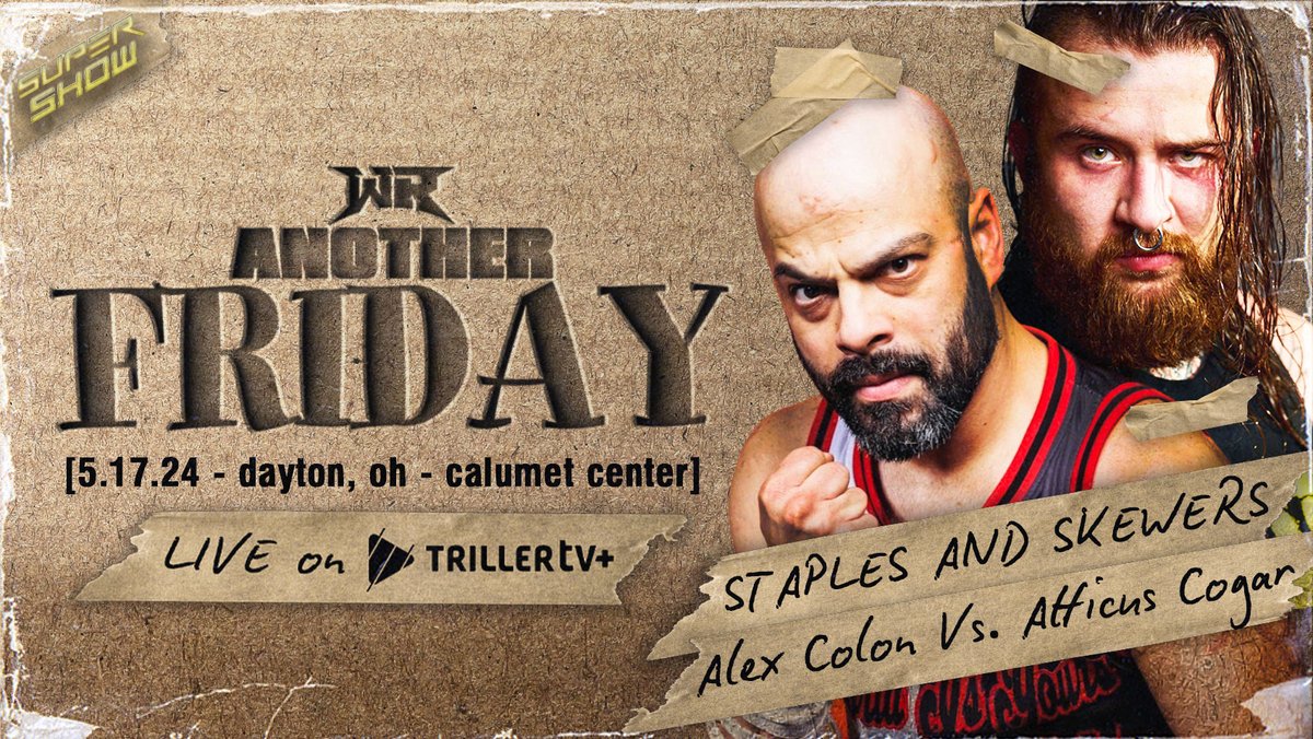 Only 3 matches announced and this show is already looking WILD! #RevolverFRIDAY 5.17.24 Dayton, OH LIVE on @FiteTV+ Featuring: - The RETURN of Jon Moxley - SGC 3 Way Dance - Speedball Vs. Myron Reed - Colon Vs. Atticus + more to be announced soon!