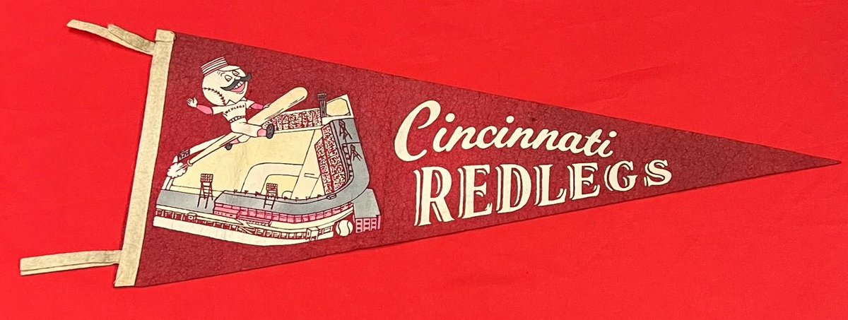 April 9, 1953: #OTD in Reds history, Reds General Manager Gabe Paul (Now Reds Hall of Famer) announced that the club was officially changing its name from “Reds” to “Redlegs.” The club reverted back to “Reds” prior to the 1959 season. #RedsMuseumArchives: 1950s Cincinnati Redlegs…