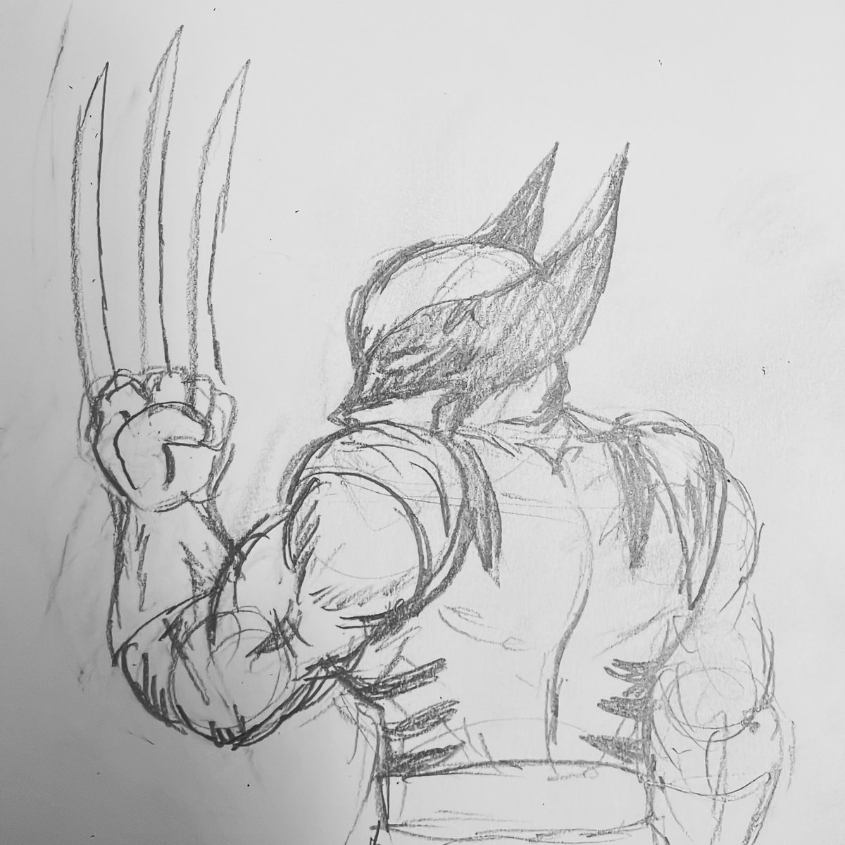 Real fast pencil sketch of Wolverine.
#drawingartwork #illustration #sketchbookart #wolverinefanart #xmenfanart #comics #comicart #comicbookart #makingarteveryday #draweveryday #lovewhatyoudo