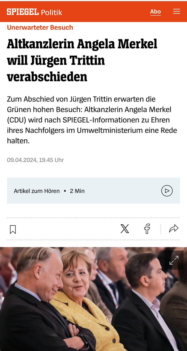 Merkel hat keine Zeit mehr für Parteifreunde, für ihre Partei oder die Adenauer-Stiftung - sie hat aber Zeit für den linkslinksgrünen Trittin.