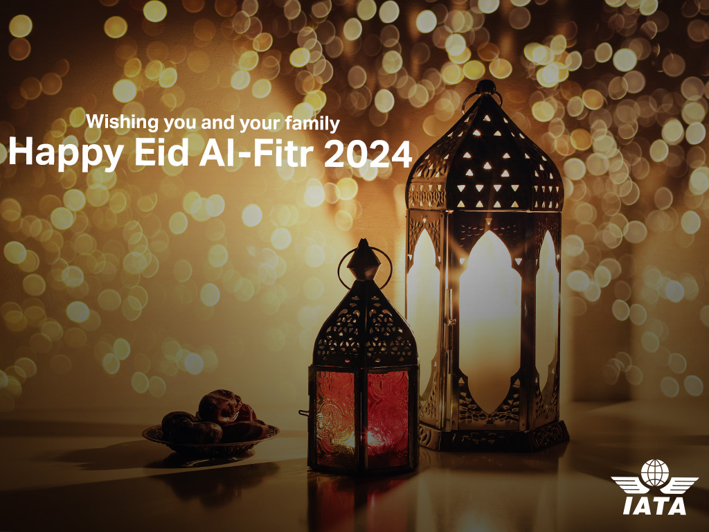 IATA wishes a happy #EidAlFitr to those celebrating 🌙 May you and your loved ones have a wonderful time celebrating this special day!