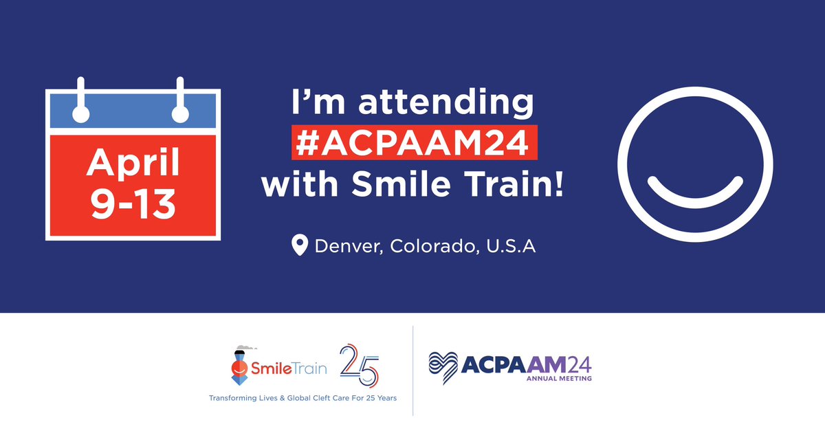 So excited to attend this year’s ACPA Annual Meeting in Denver! Looking forward to a week of learning, networking, and continuing to be inspired by the incredible work that Smile Train partners are doing in the US and around the world! #ACPAAM24