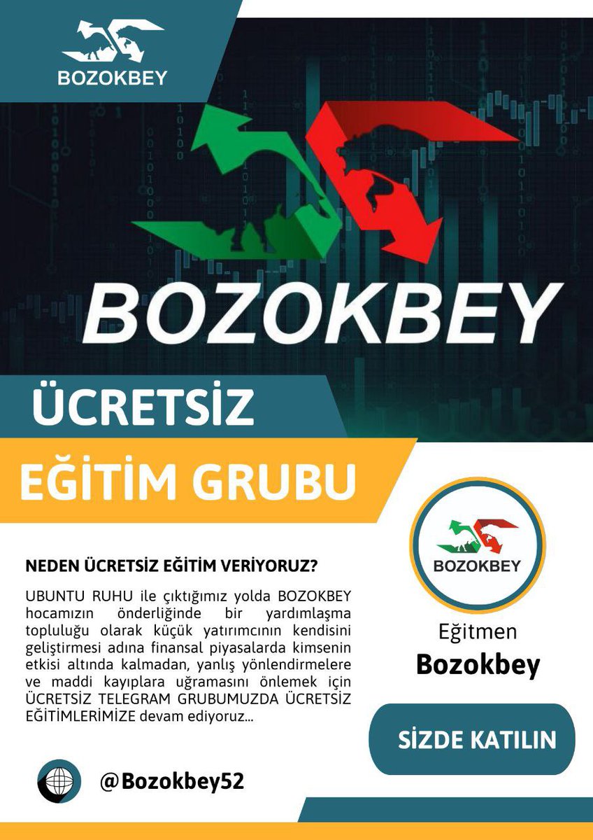 Kendinize değer katın…. Sizde finansal okuryazarlık serüveninde ÜCRETSİZ EĞİTİMLERİMİZE katılmak isterseniz… t.me/+4eUEdb_NGgBiY… #borsa #endeks #bist #BIST100Sirketler #bist100 #eğitim @tolgakayiran @irfanozdamar @ysantur @volkandukkancik @sailinvestor @Cuneyt_Paksoy