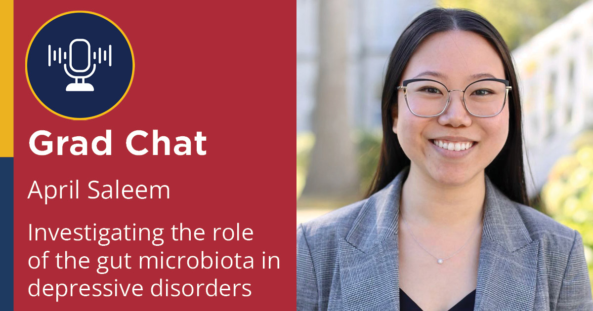 On this week’s Grad Chat, we talk to April Saleem (MSc, Pathology & Molecular Medicine) about her research into the role of gut microbiota in depressive disorders. Check out Grad Chat: podcast.cfrc.ca/grad-chat/