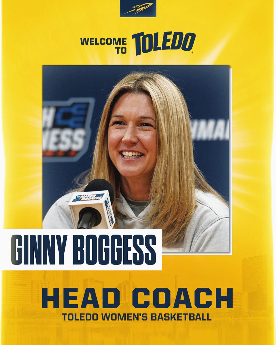 We are excited to announce Ginny Boggess as the 10th women’s basketball coach in program history! 

Welcome to #TeamToledo <a href="/G_Bogg/">Ginny Boggess</a> 

📰: UTRockets.com/CoachBoggess