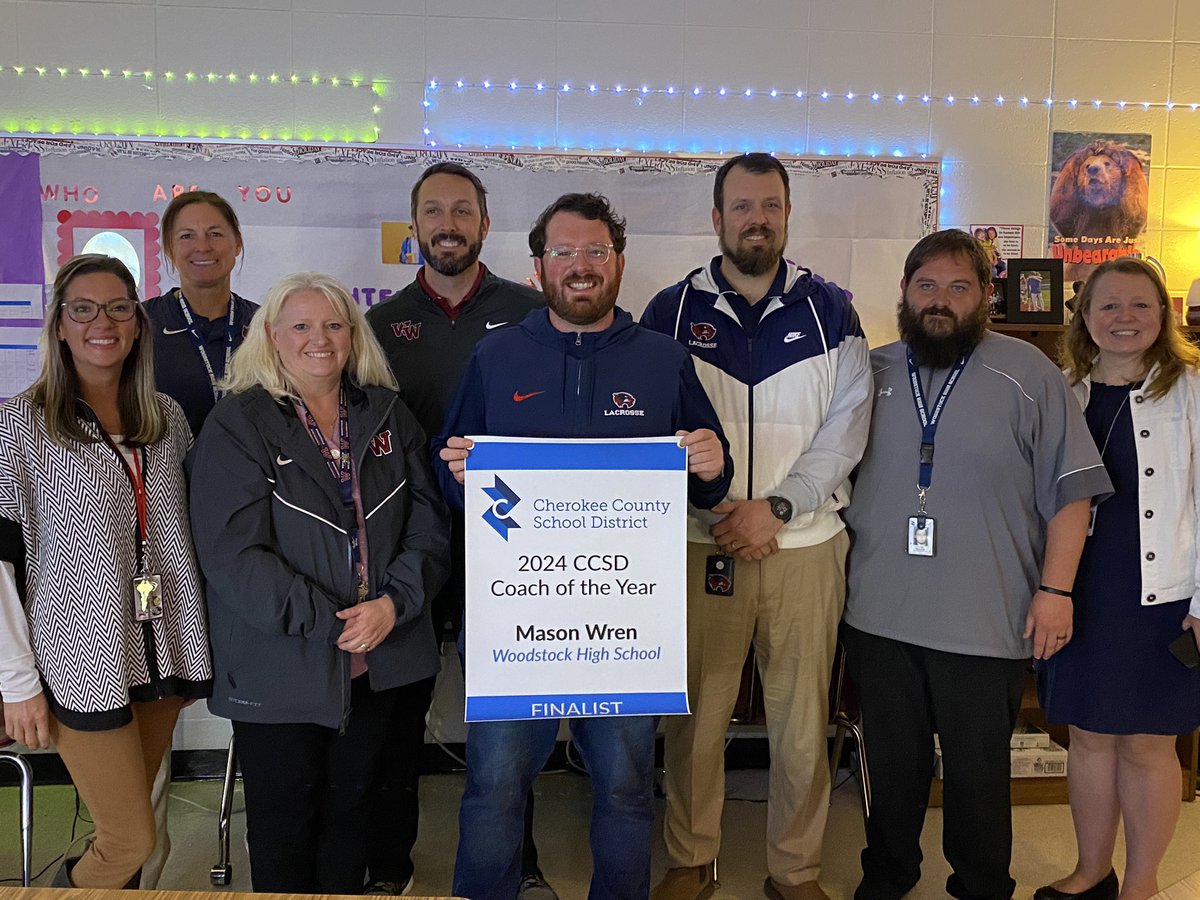 Congratulations to <a href="/WoodstockLax1/">Woodstock Boys Lacrosse</a>  and <a href="/masonwren10/">Mason Wren</a>  for being named Woodstock High Schools Coach of The Year! Very well deserved. We are extremely thankful for you and what you mean to WHS !  #1woodstock