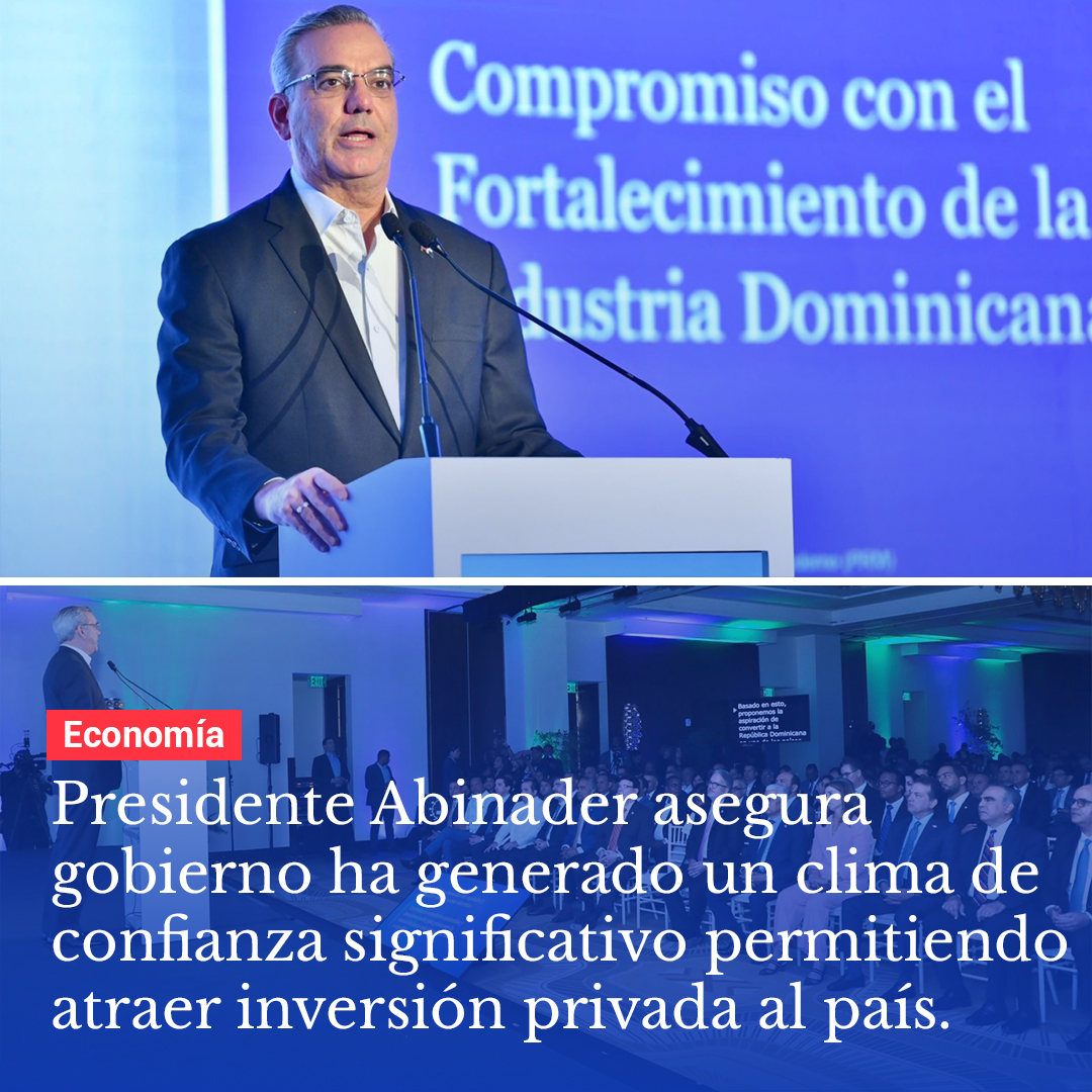 Presidente Abinader asegura gobierno ha generado un clima de confianza significativo permitiendo atraer inversión privada al país. @LuisAbinader 

👉🏻 809.do/presidente-abi…

#809do #PresidenteAbinader #EconomiaRD #InversionPrivada
👉Todas las #Noticias en 809 #RD