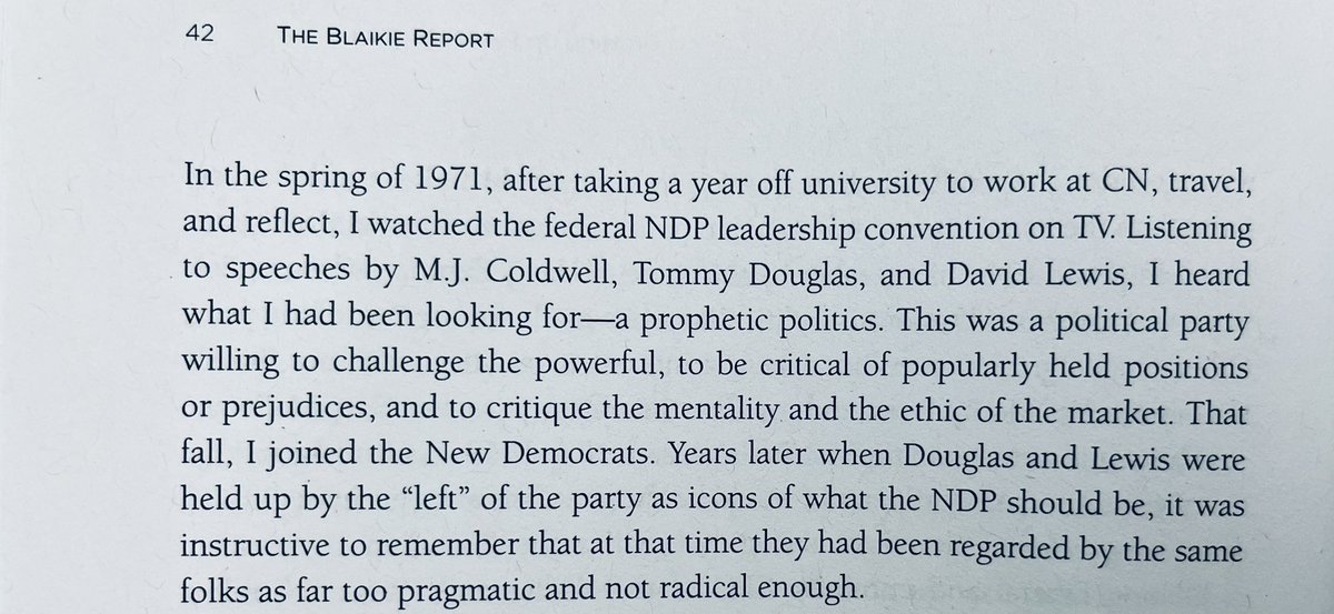 From “The Blaikie Report.” Bill joined the NDP in ‘71. He did so with the belief that we have to challenge the powerful and be critical of the status quo. I’m thankful to have grown up in Transcona where people were willing to think differently and support the NDP for decades.