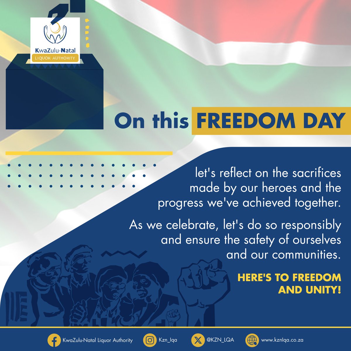 #FreedomDay
#KZNLiquorAuthority
#TradeAlcoholLegally
#DrinkResponsibly