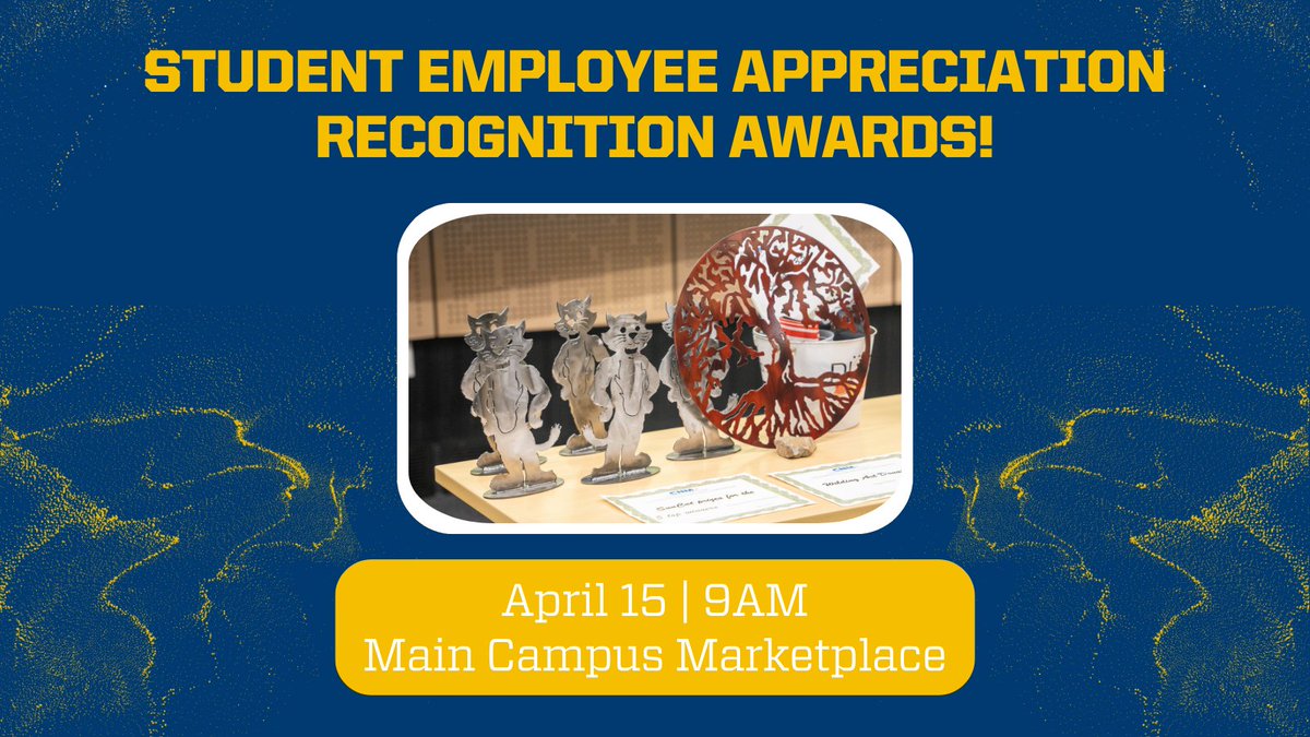 Join us April 15 at 9AM on Main Campus in the Marketplace building for the Student Employee Appreciation Recognition (SEAR) Awards! The SEAR Awards honor student employees who have demonstrated excellence in their roles. RSVP here: bit.ly/3JaQHco #communitycollege