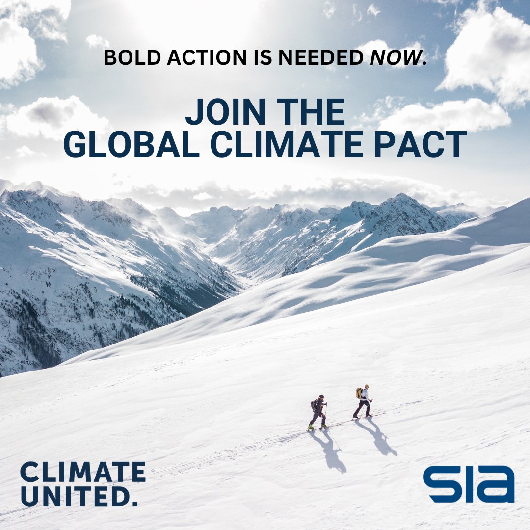 The Climate Pact unites the global winter sports industry to address the climate crisis head-on. 

Learn more and sign the Climate Pact at snowsports.org/climate-tools/….
This is not just an industry movement; it's a global movement.