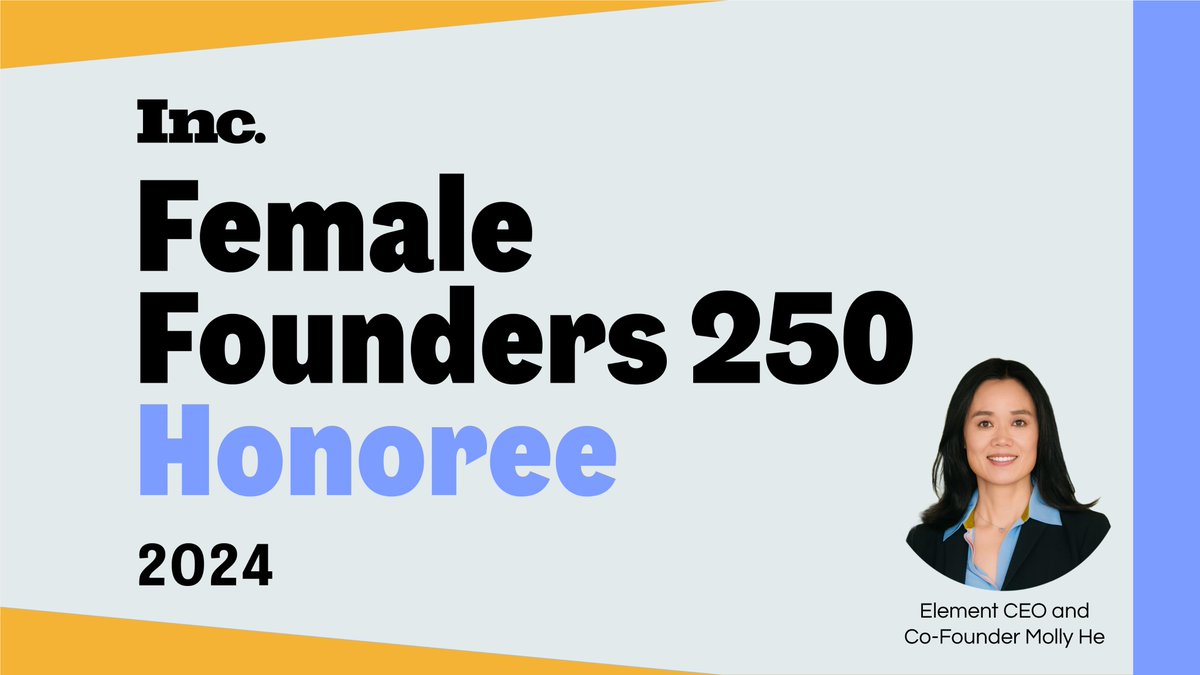 🎉👏🏻Our CEO and Co-founder @MollyminHe has just been named one of @Inc.’s top 250 #FemaleFounders! The whole team is proud to work for a CEO at the forefront of innovation. Learn more: bit.ly/3VRR6rN
