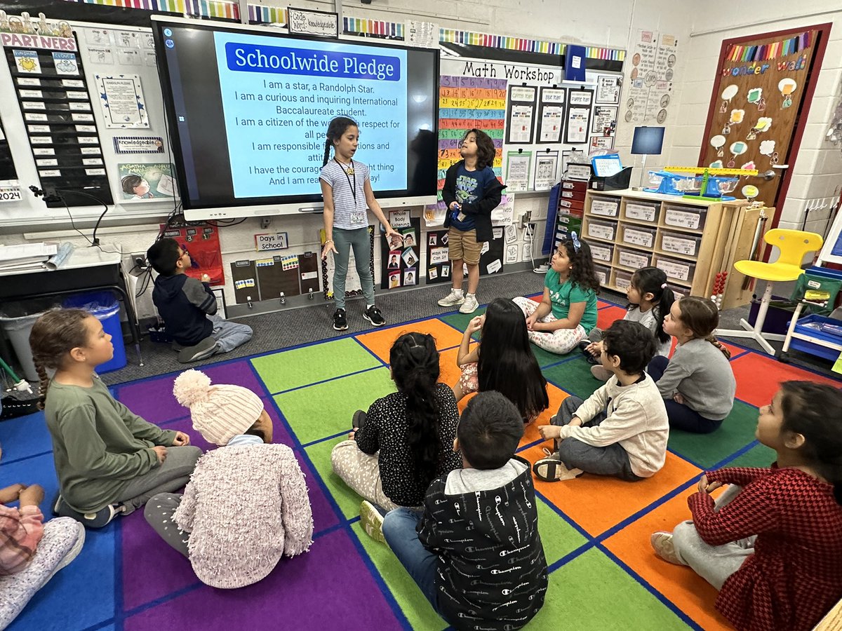 Our ambassadors did a great job using their communication skills to tell the rest of our class about the share table! #communicators @RandolphIBStars #APSisAwesome