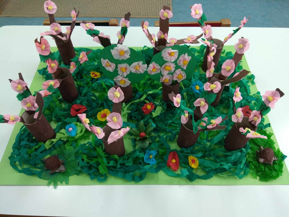 #STEM, #STEMactivities 
Children of Rizario Kindergarten using useless material and their fantasy made after cooperation a beautiful garden with almond trees .They decorated it with grass ,flowers , turtles and snails made with plasticine ,feeling the joy of creativity!