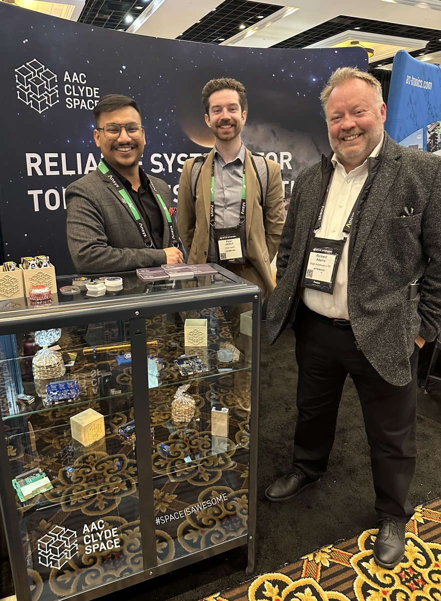 It's day 2 here at the #39thSpaceSymposium in #Colorado and it's been non-stop! Stop by booth 428 to grab your #SpaceIsAwesome t-shirt and find out more about our latest space products and components, cutting-edge missions and Space Data as a Service projects.