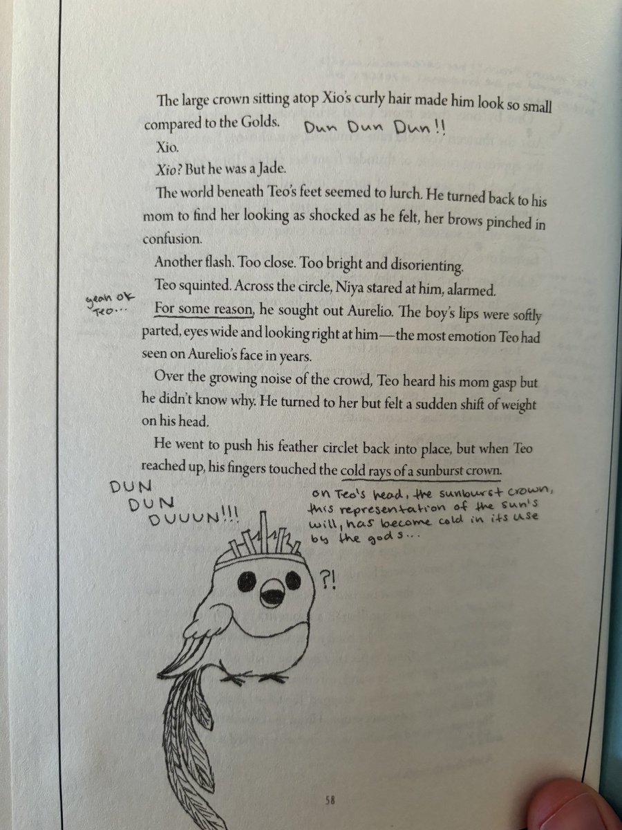 reminder that the @BNBuzz exclusive edition of ✨Celestial Monsters✨ will have an annotated chapter with notes and doodles like THESE from TST! the TST edition sold out online before pub, so don’t miss out!! bit.ly/4aqFErJ