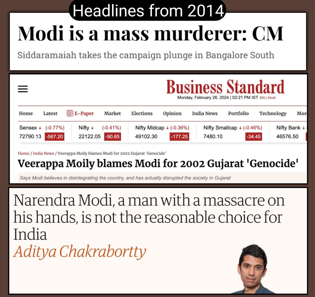 In 2014, the opposition made a very serious claim against Modi that he was a mass muπderer, with literal blood on his hands. People wanted him to be tried in international courts and get a life sentence.

Read A Thread 🧵 till the End

(1/10)