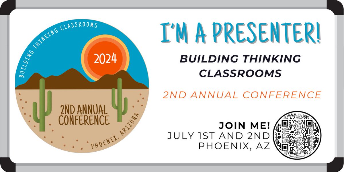 I am presenting, 'Start Here,' at the 2nd Annual Building Thinking Classrooms Conference See you in July! #iteachmath @pgliljedahl #thinkingclassrooms @azmathleaders #mcleanschool