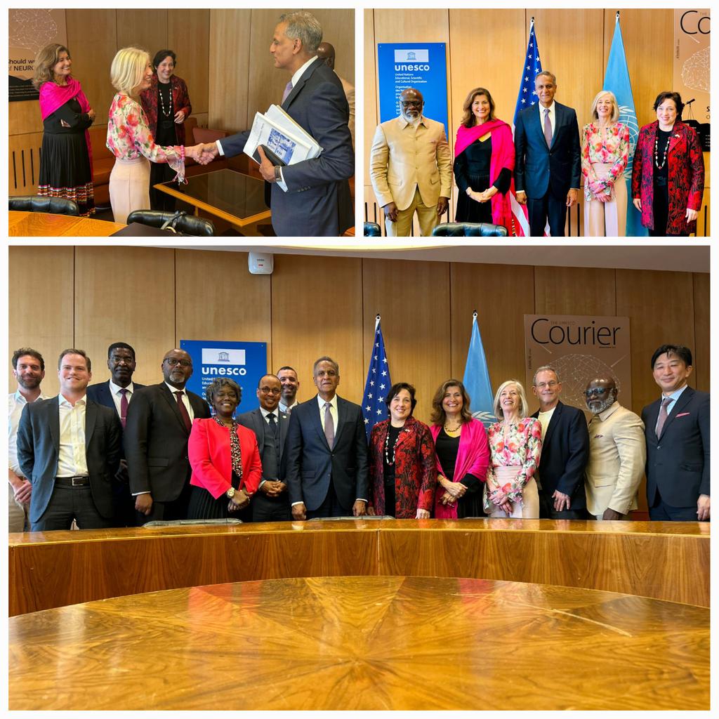 Inspiring discussions w/ @DepSecStateMR @USUNESCO @GoogleForEdu @MicrosoftEDU @AnthologyInc on the huge potential of #DigitalLearning to accelerate progress towards #SDG4. We need to move from small-scale projects to sustainable policies for #DigitalTransformation in #education.