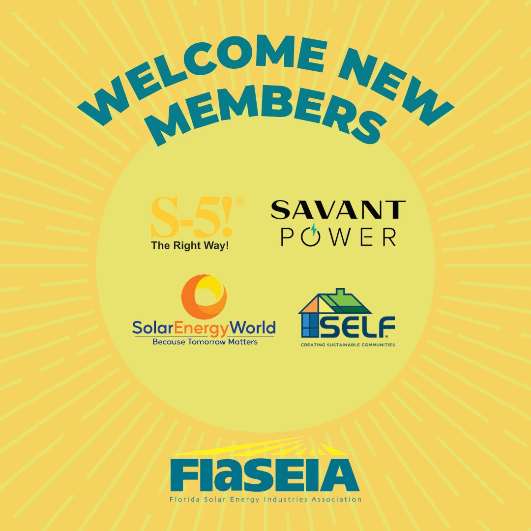 Glad to become a part of the @FlaSEIA organization!
S-5! is a new member of the Florida Solar Energy Industries Association (FlaSEIA) organization. Learn more at flaseia.org #FlaSEIA #FLSolar #solar #solarenergy #membership