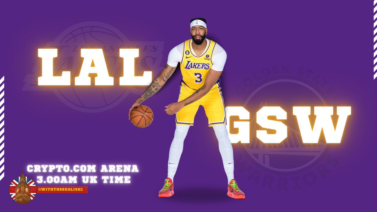 WithTheEnglish1's tweet photo. A big match up in the West tonight, in what could be a stressful week?
Lakers don't want to lose the tie breaker and drop into the 10th seed!
Will AD & LeBron return to get the job done?
#LakeShow
#DubNation
#NBA
#NBAUK
#WithTheEnglish π¬π§ https://t.co/aWtVrFSe4z