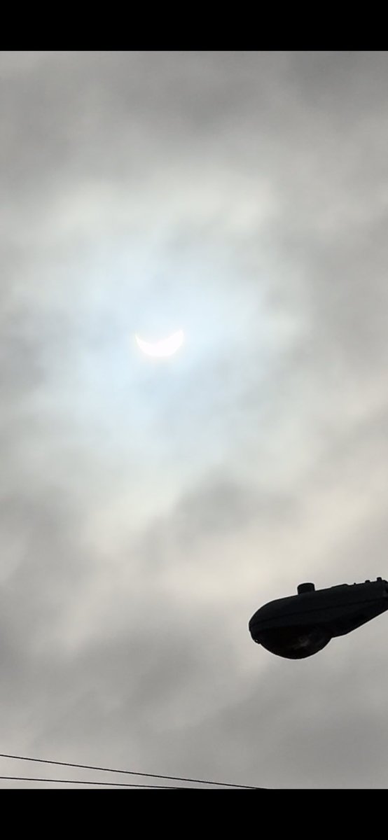 Solar Eclipse from downtown St. John’s, NL. #solareclipse