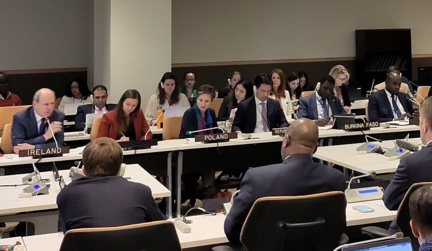 Today @IrelandAmbUN participated in the @UNDP High Level Partnership Forum on Climate Security & Stabilisation in the #Sahel. 🇮🇪 remains a strong supporter of the UN Climate Security Mechanism and its work in Africa, including in West Africa & the Sahel.