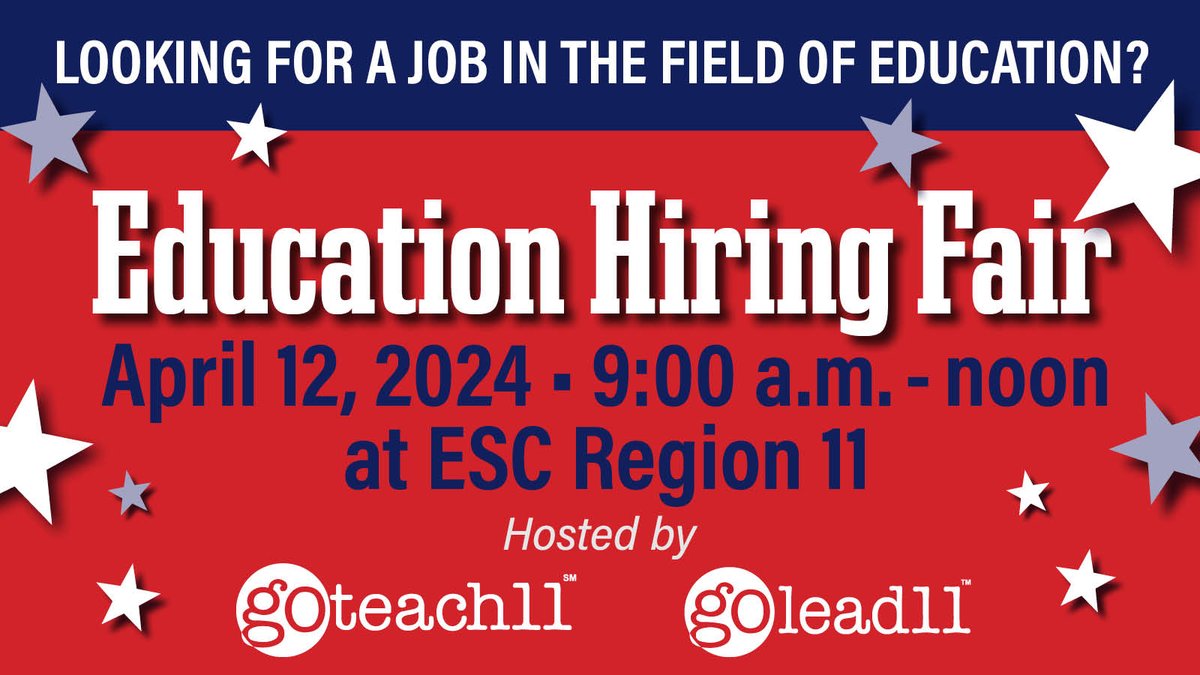 Are you searching for a teaching job? We can help! Make plans to join @GoTeach11 and @GoLead11 on Friday morning for our annual hiring fair. We will have 35+ public and private schools looking to hire. The day includes opportunities for on-the-spot interviews and networking!